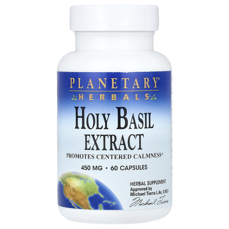 

Planetary Herbals, Экстракт базилика священного, 450 мг, 60 капсул