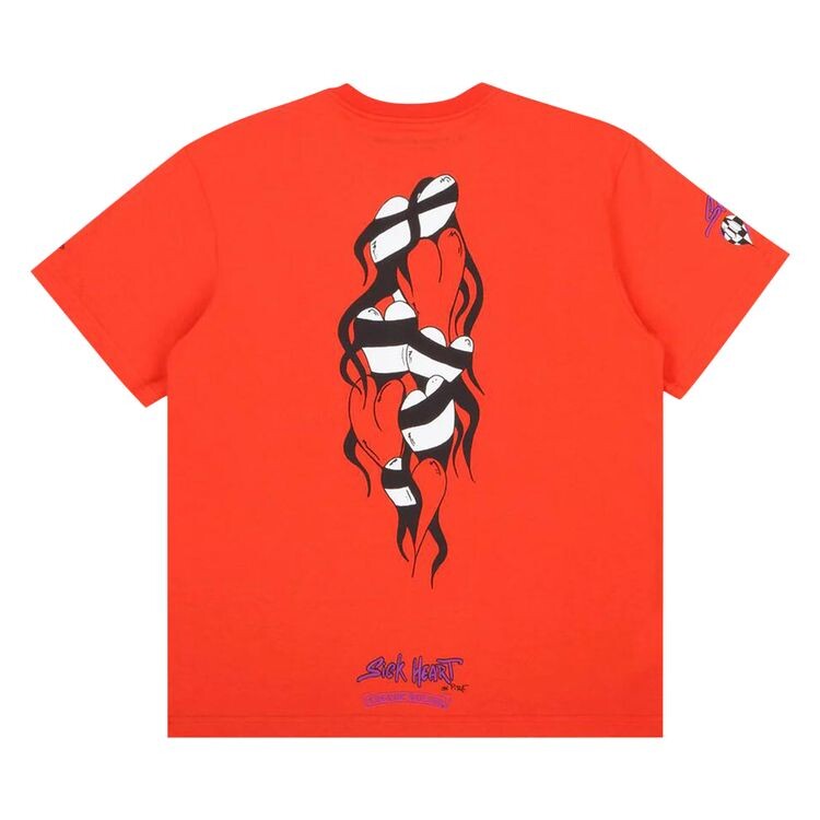 Футболка Chrome Hearts Matty Boy Sick Heart Tee Red, красный — фото 2