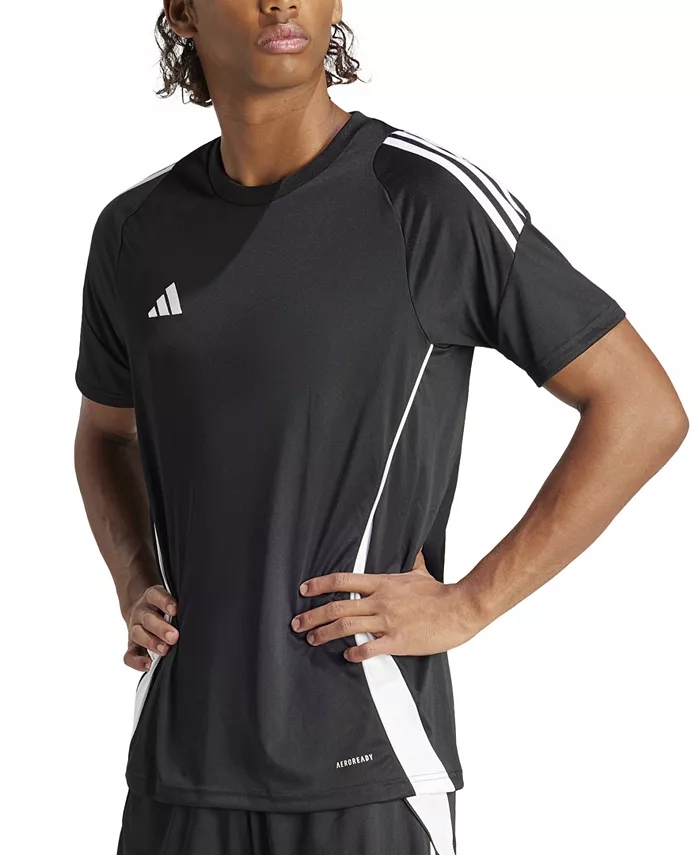 

Мужская облегающая спортивная майка Tiro 24 с тремя полосками adidas, черный