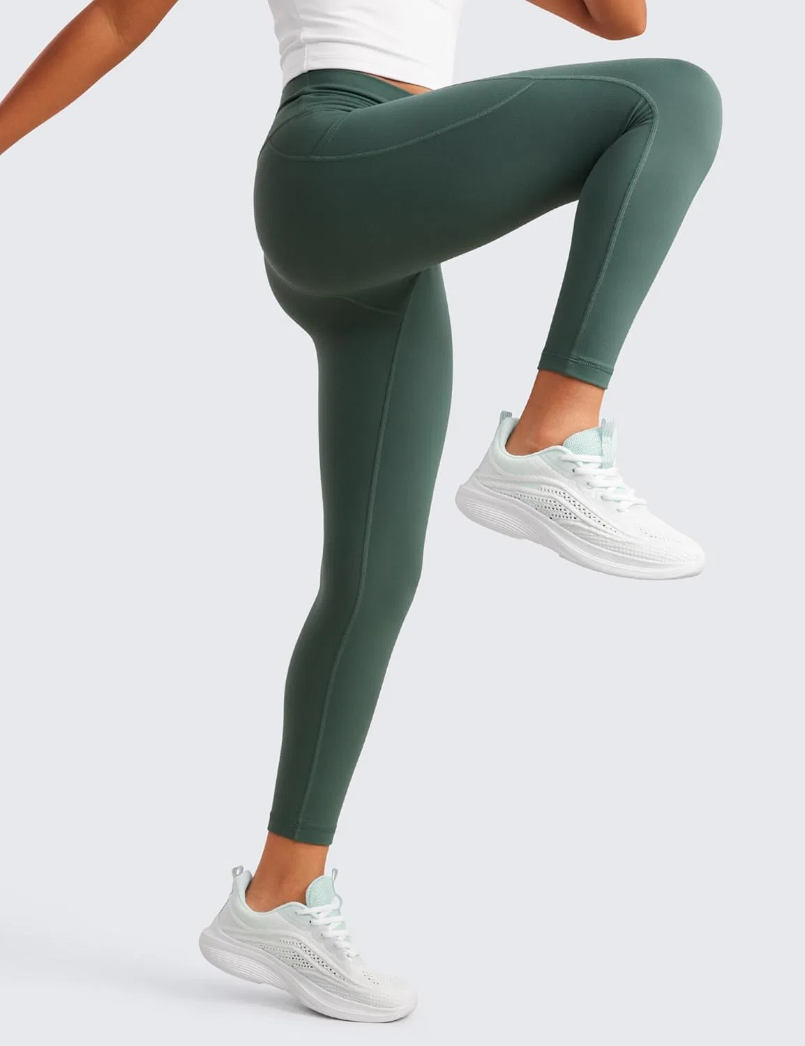 Леггинсы для йоги CRZ YOGA, Dark Forest Green — фото 4