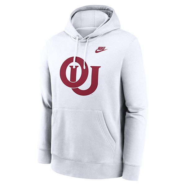 Мужской белый худи Oklahoma Sooners Legacy Logo Club Fleece Nike — фото 3