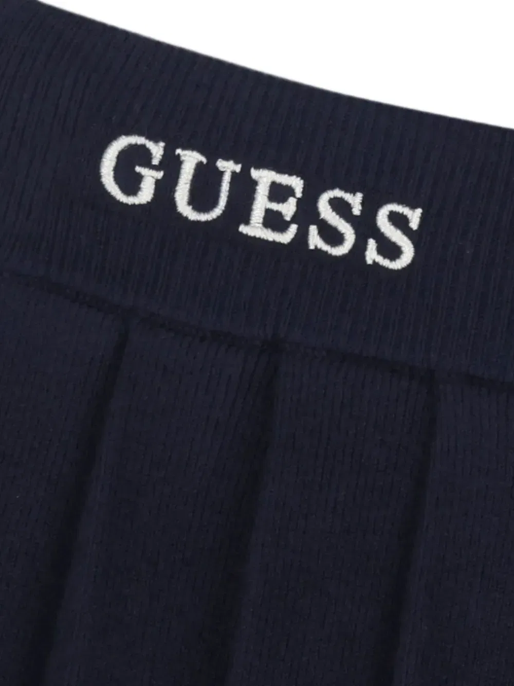 Плиссированная юбка с вышитым логотипом Guess Kids, синий — фото 3