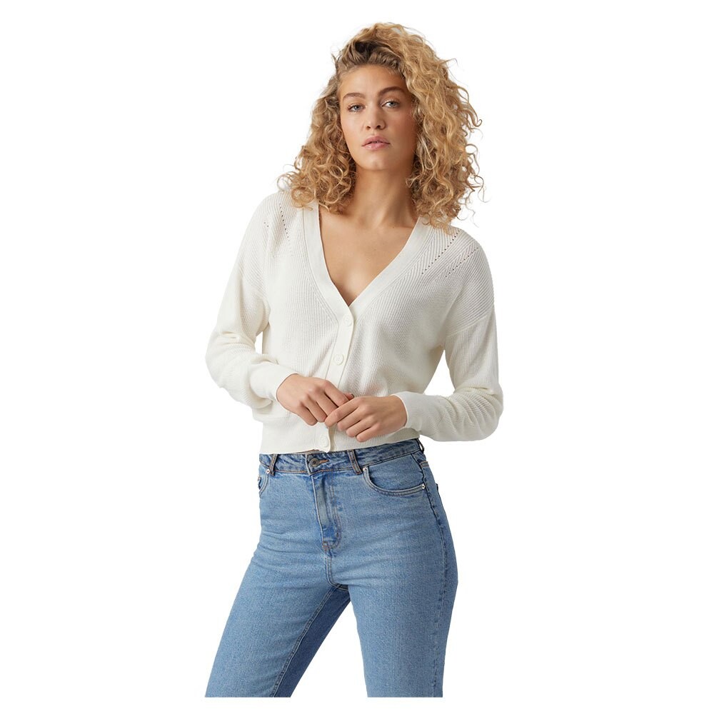 

Свитер Vero Moda Newlexsun Short V Neck, белый