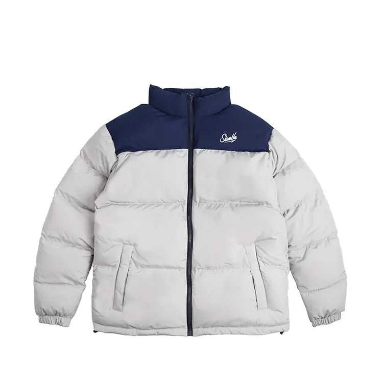

Slamble Пуховик Unisex, Light Gray & Navy Blue