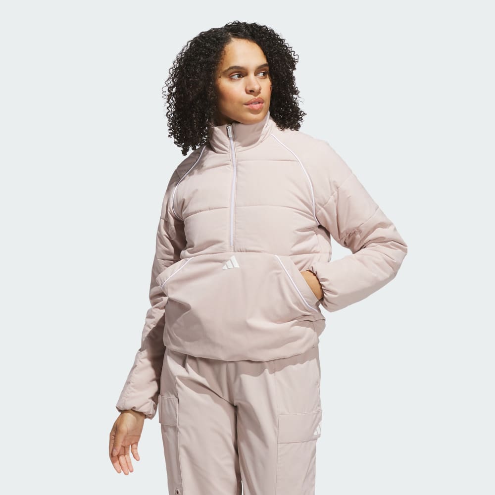 

Куртка Adidas Beyond Twistweave Loose Quarter-Zip Jacket, цвет Wonder Taupe