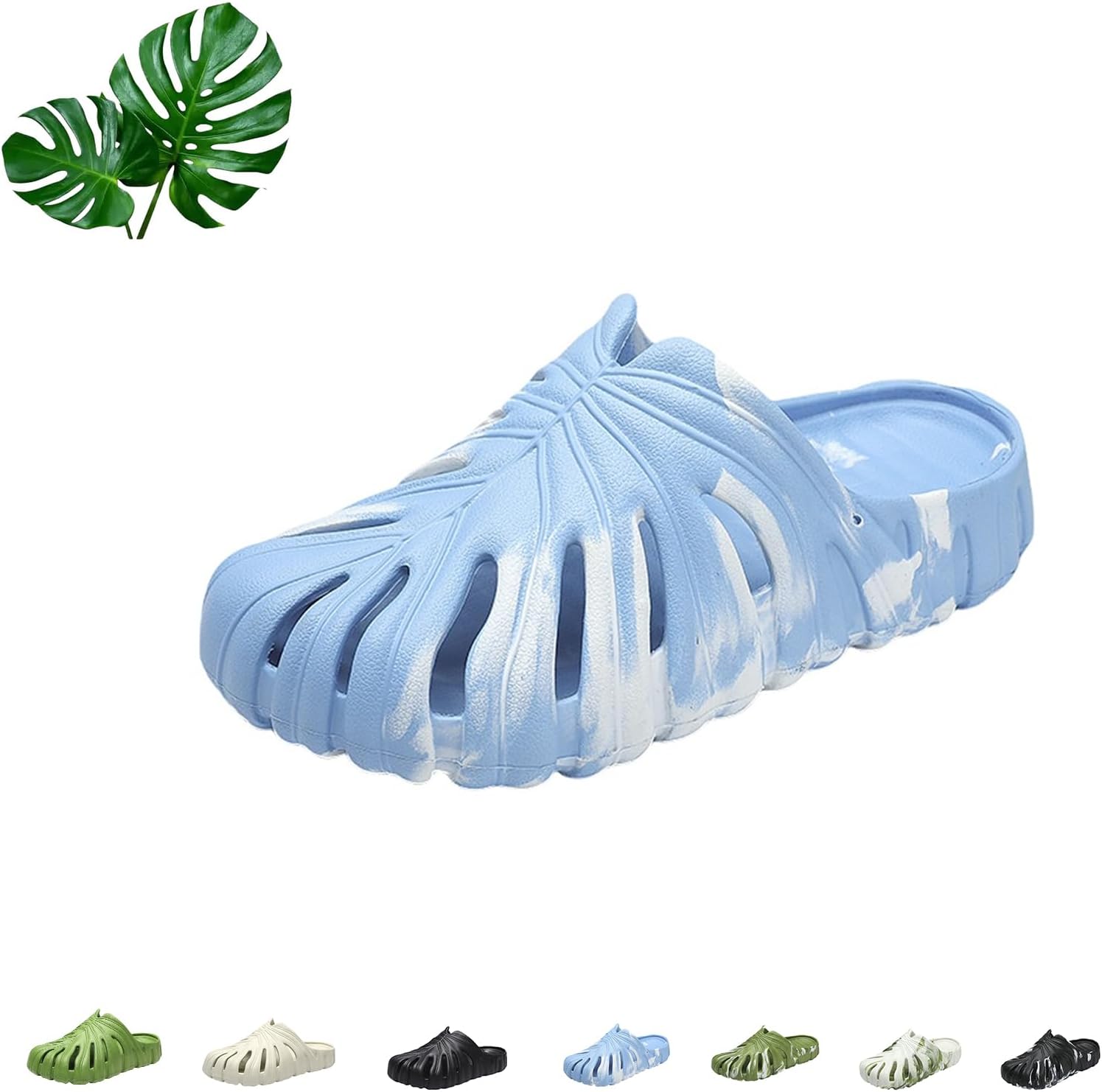 

Тапочки Monstera, мягкие, с нескользящей подошвой, дышащие для пляжа, разноцветные обувь Monstera, толстая подошва, унисекс для дома и улицы Generic