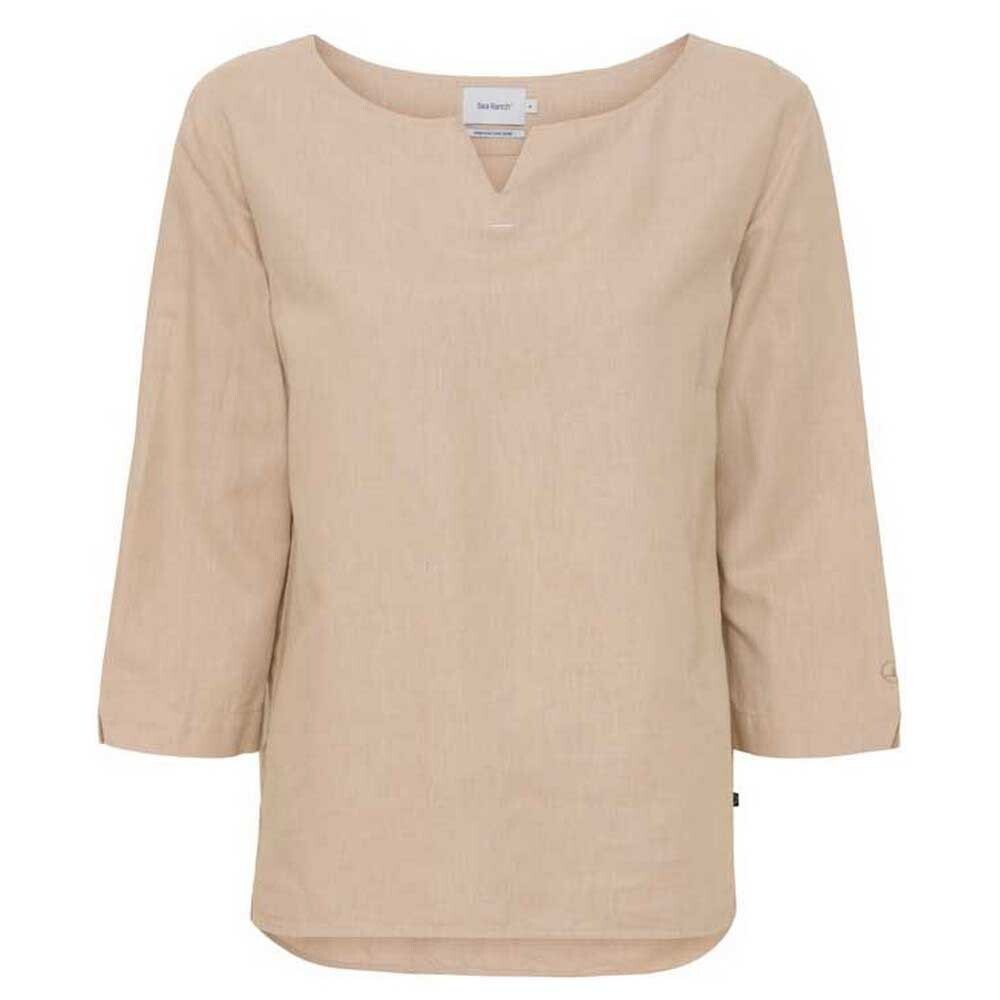 

Футболка Sea Ranch Corrie 3/4 Sleeve V Neck, бежевый