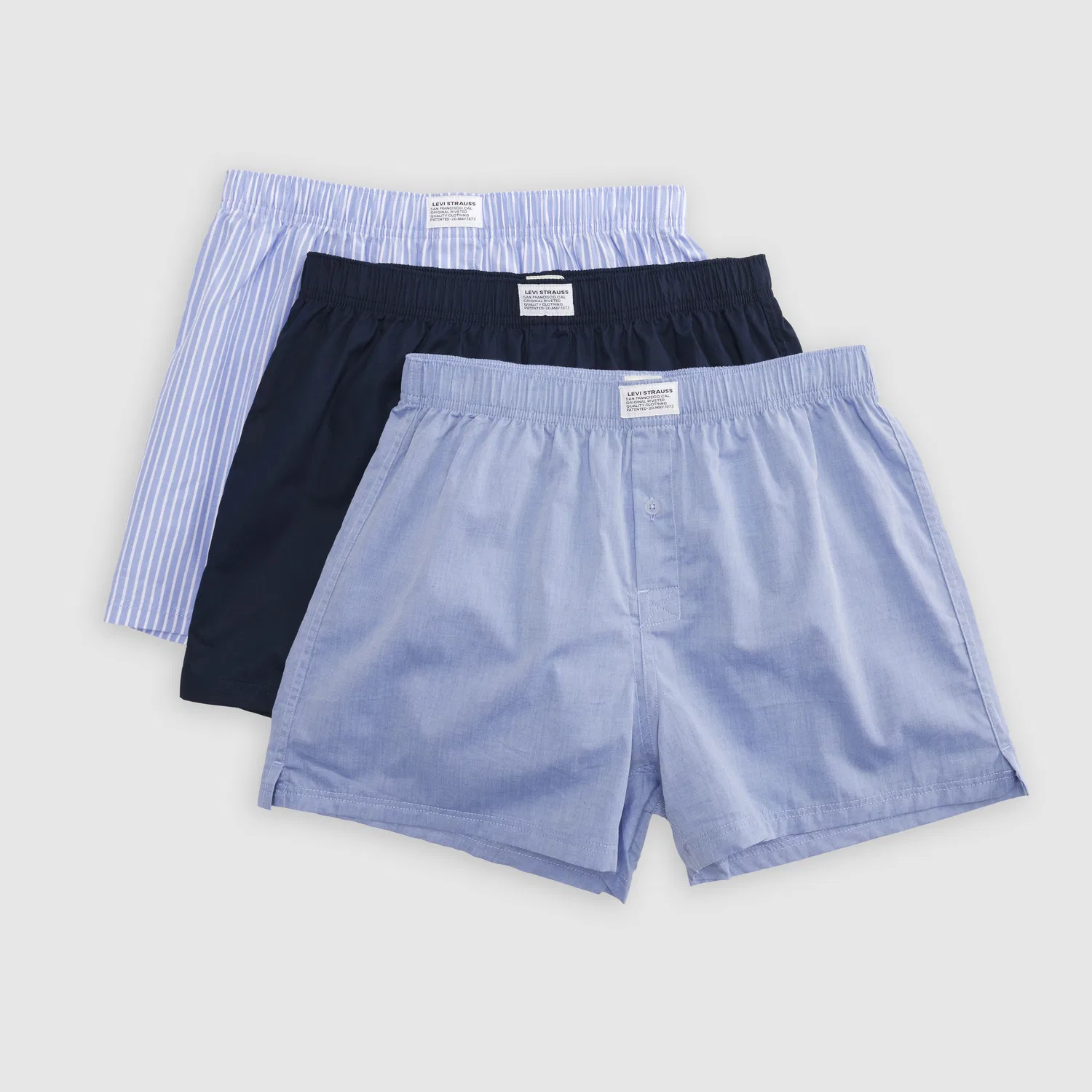 Тканые боксерские трусы (3 шт.) Levi's, Blue