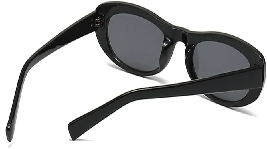 

Модные солнцезащитные очки «кошачий глаз» для женщин, овальные черные солнцезащитные очки, прямоугольные очки для женщин с защитой от УФ-излучения KTUCN, 8