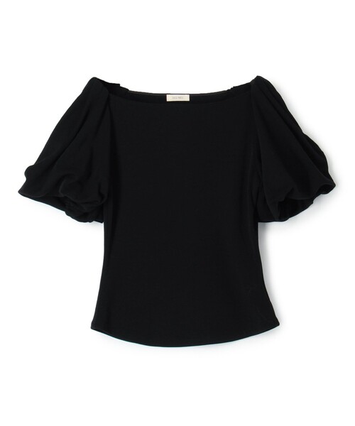 

Футболка из шерсти с рукавами-баллонами DES PRES, черная