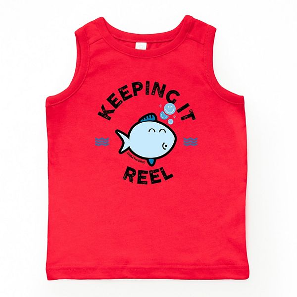 

Smileyworld keeping it reel fish молодежная майка The Juniper Shop, Red