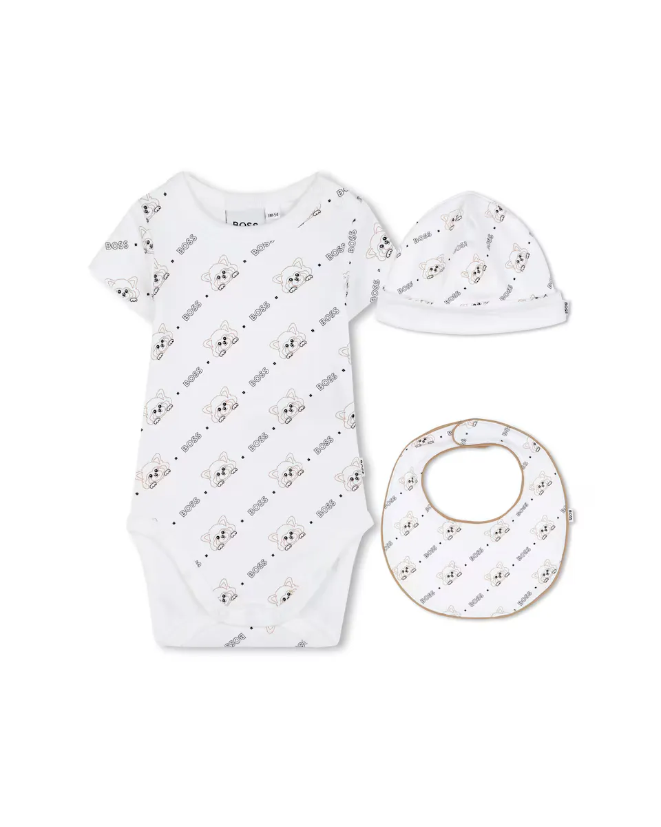 

Детский комплект унисекс белого хлопкового цвета BOSS Kidswear, белый