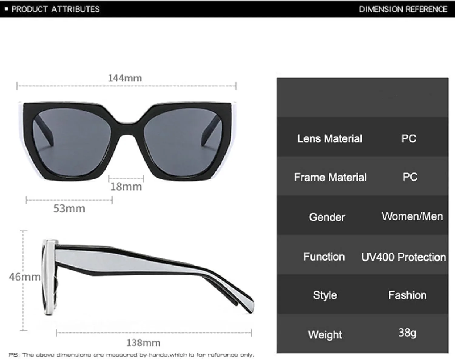 

Солнцезащитные очки «кошачий глаз» с двойным цветом, женские, с прозрачными градиентными линзами, защита от УФ-излучения UV400, мужские солнцезащитные очки DSVIGF, 06