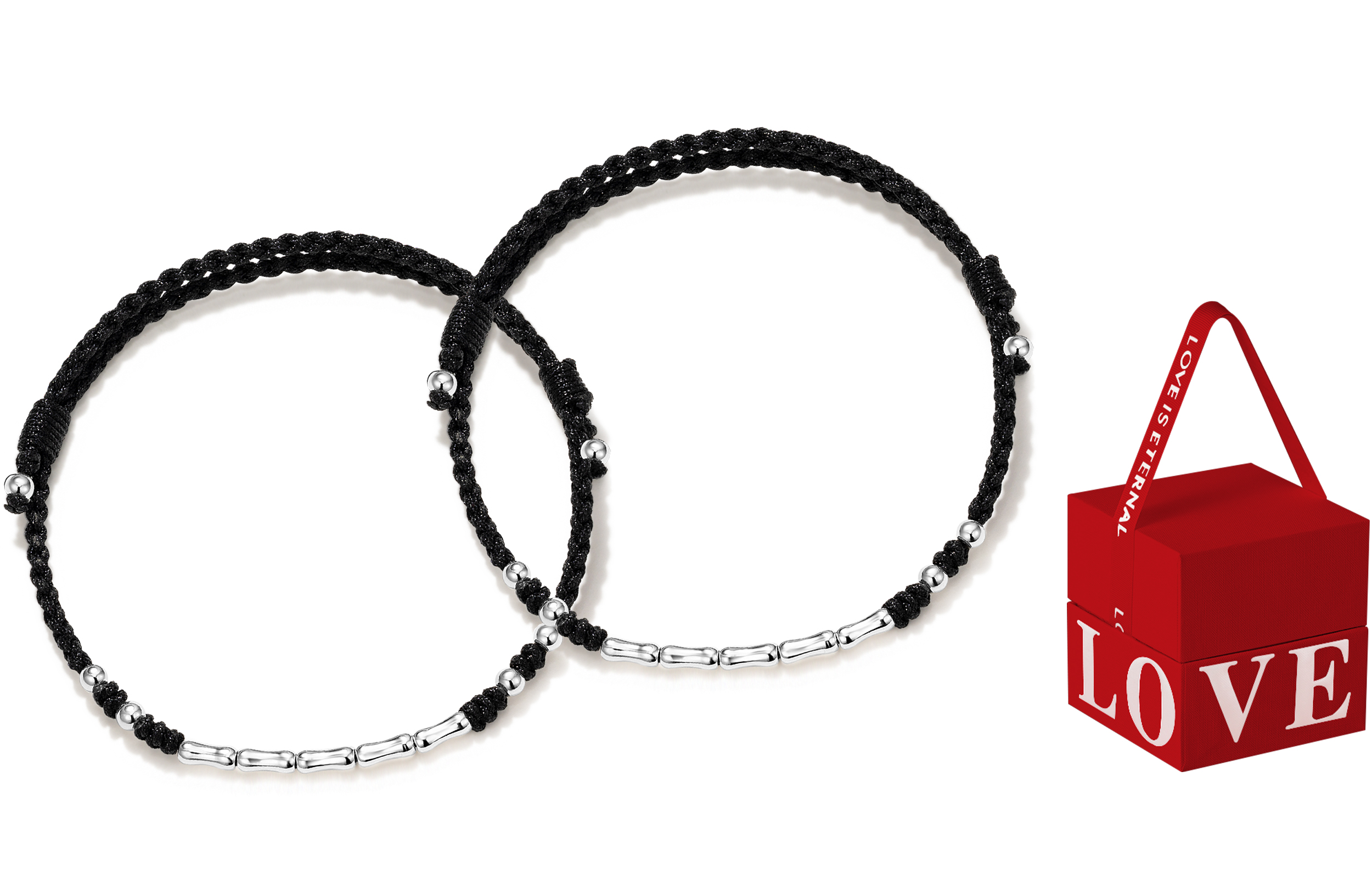 

Плетеный браслет из ниток Jodie&Kevin унисекс Jodie＆Kevin, серебро