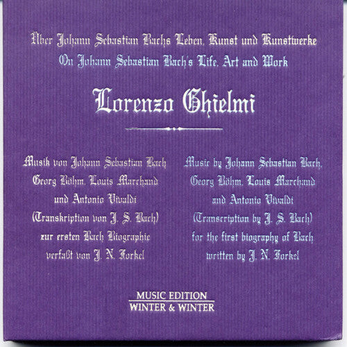 

CD диск Bach, J.S. / Ghielmi: On Johann Sebastian Bach's Life Art & Work