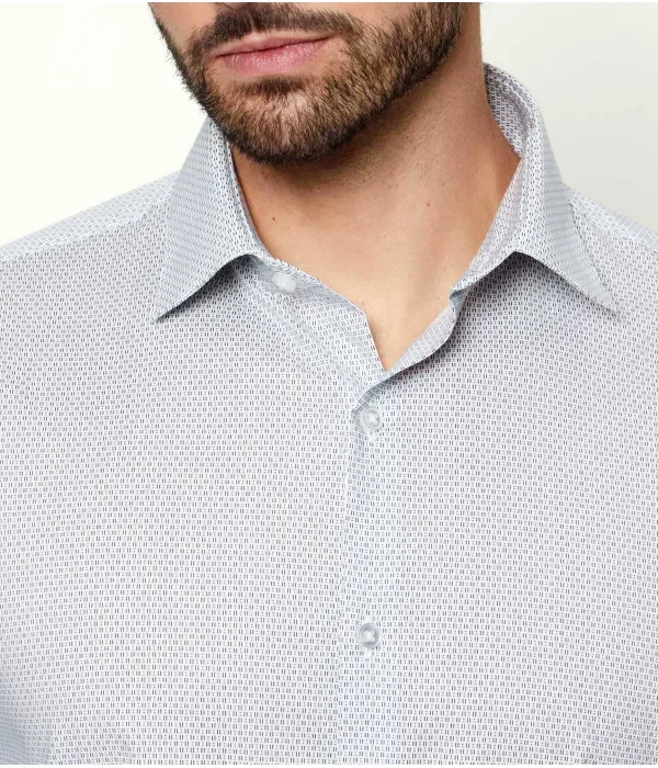 Рубашка slim fit Calvin Klein, небесно-голубой — фото 4