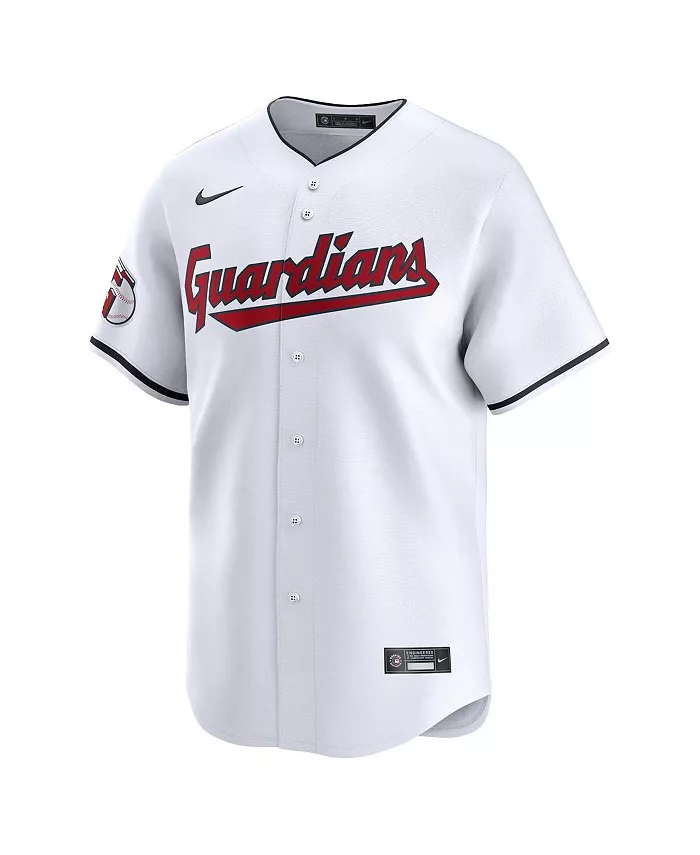 Мужская белая домашняя лимитированная игровая футболка Cleveland Guardians Jose Ramirez Nike — фото 3
