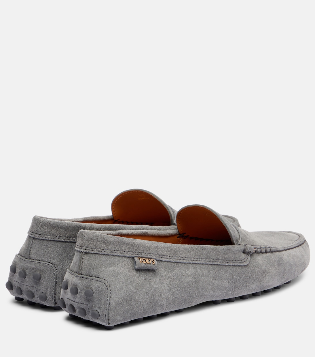 Гоммино замшевые мокасины для вождения Tod's, Grigio Elephant — фото 2