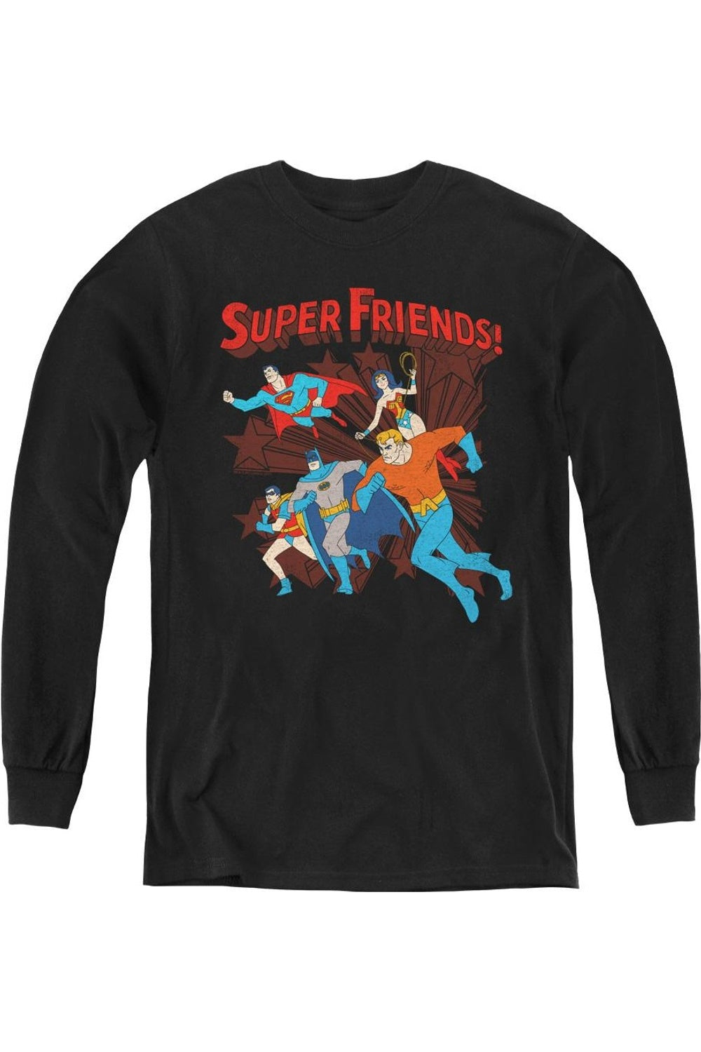 

Футболка с длинным рукавом DC Comics для активного отдыха Gildan, черный
