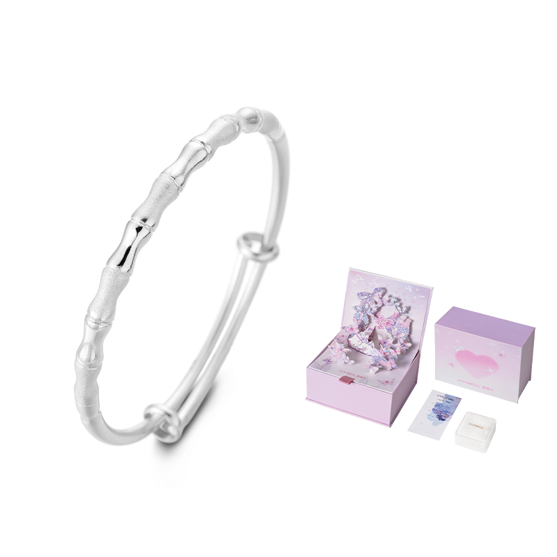 

Нишевые дизайнерские браслеты для женщин VIVIWELL, Bamboo Bangle+Dreamy Butterfly Box