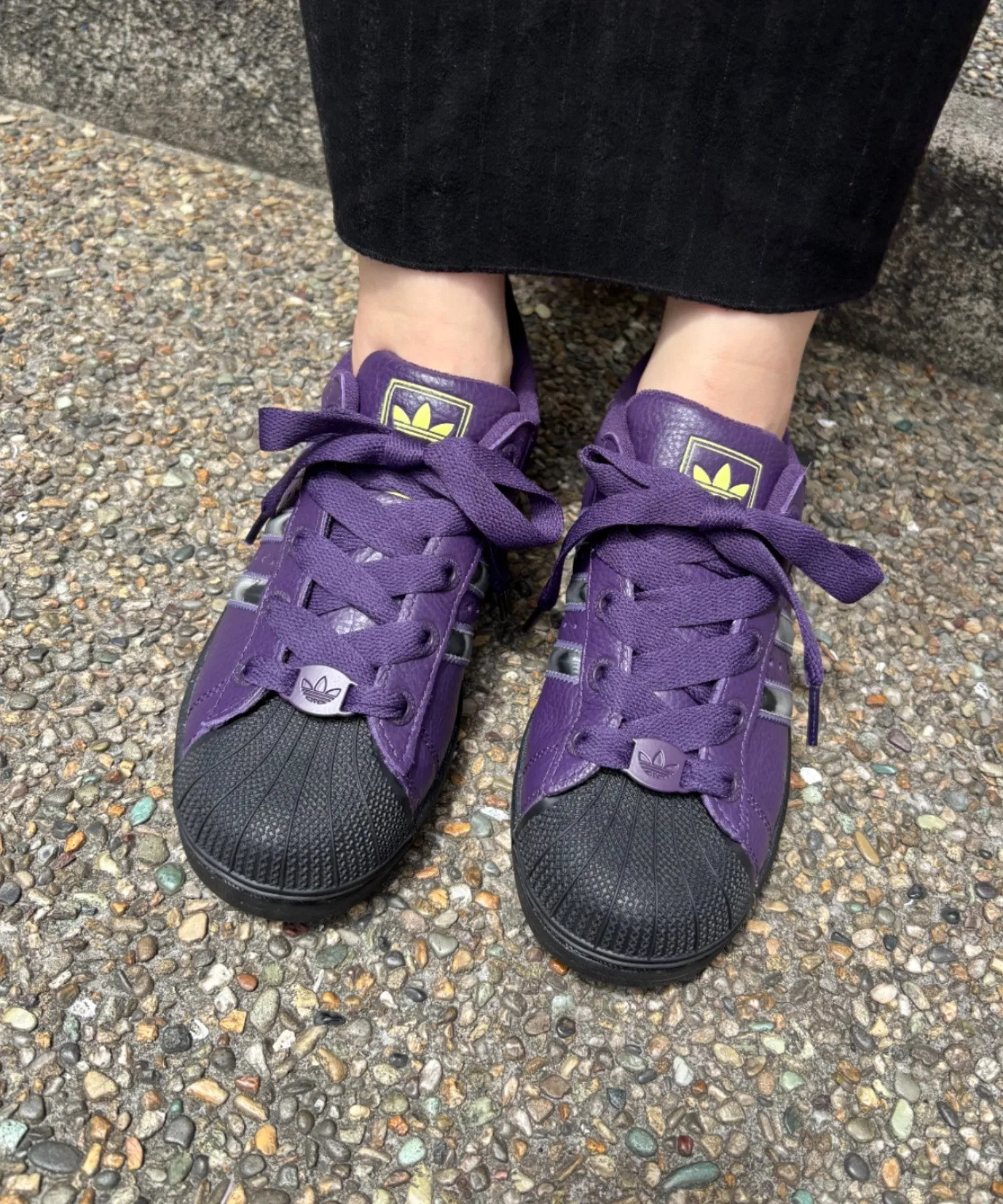 Унисекс кроссовки adidas SUPERSTAR II из натуральной кожи фиолетовые — фото 3