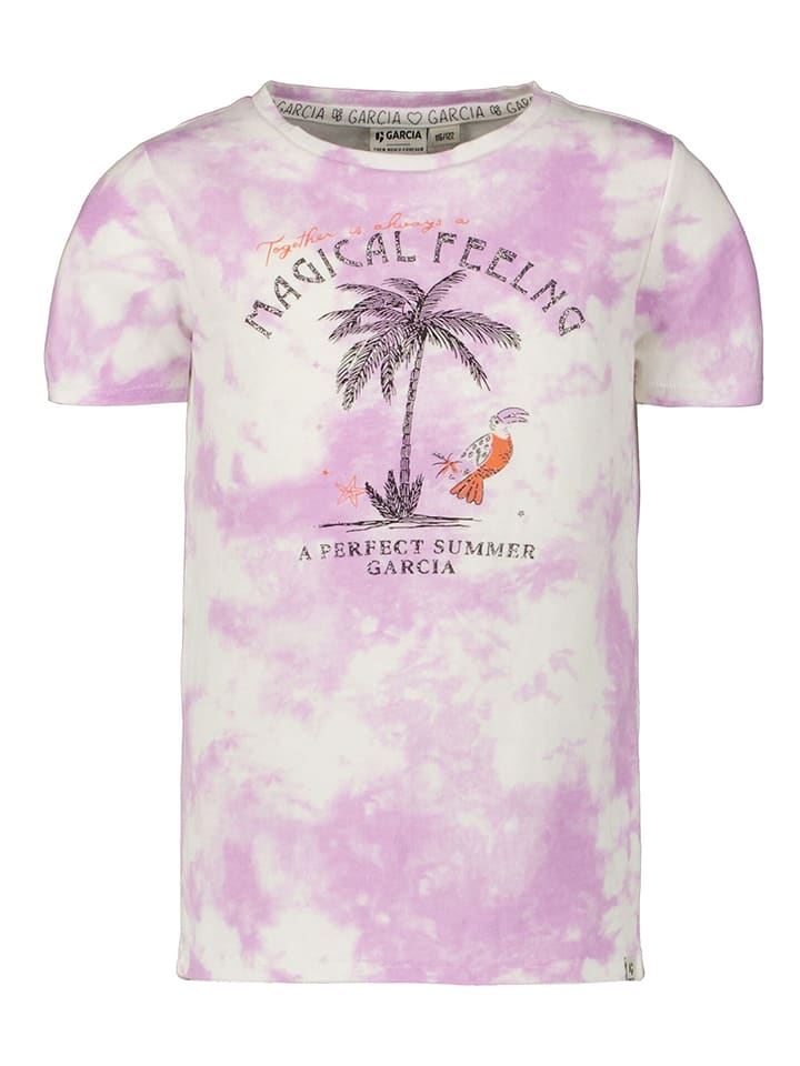 

Garcia Футболка белого/сиреневого цвета, Белый, Garcia Футболка белого/сиреневого цвета