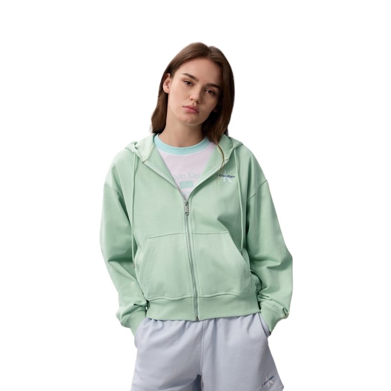 Толстовка SS25 женская Calvin Klein, зеленый — фото 4