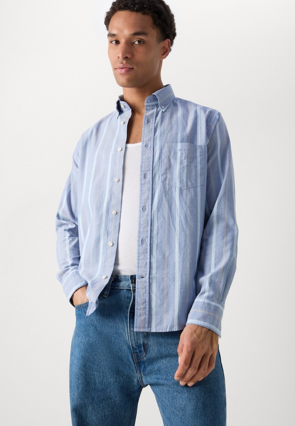 

Рубашка ARCHIVE OXFORD STRIPE SHIRT GANT, синий