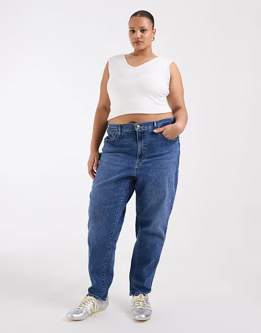 

Голубые джинсы с завышенной талией Levi's Plus