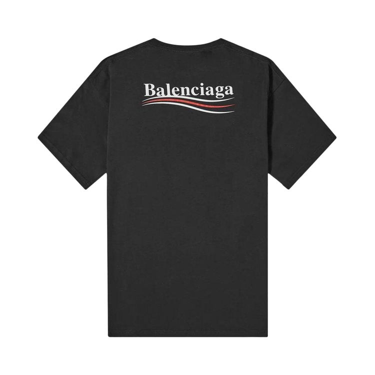 Футболка Balenciaga Political Campaign T-Shirt 'Black', черный — фото 2
