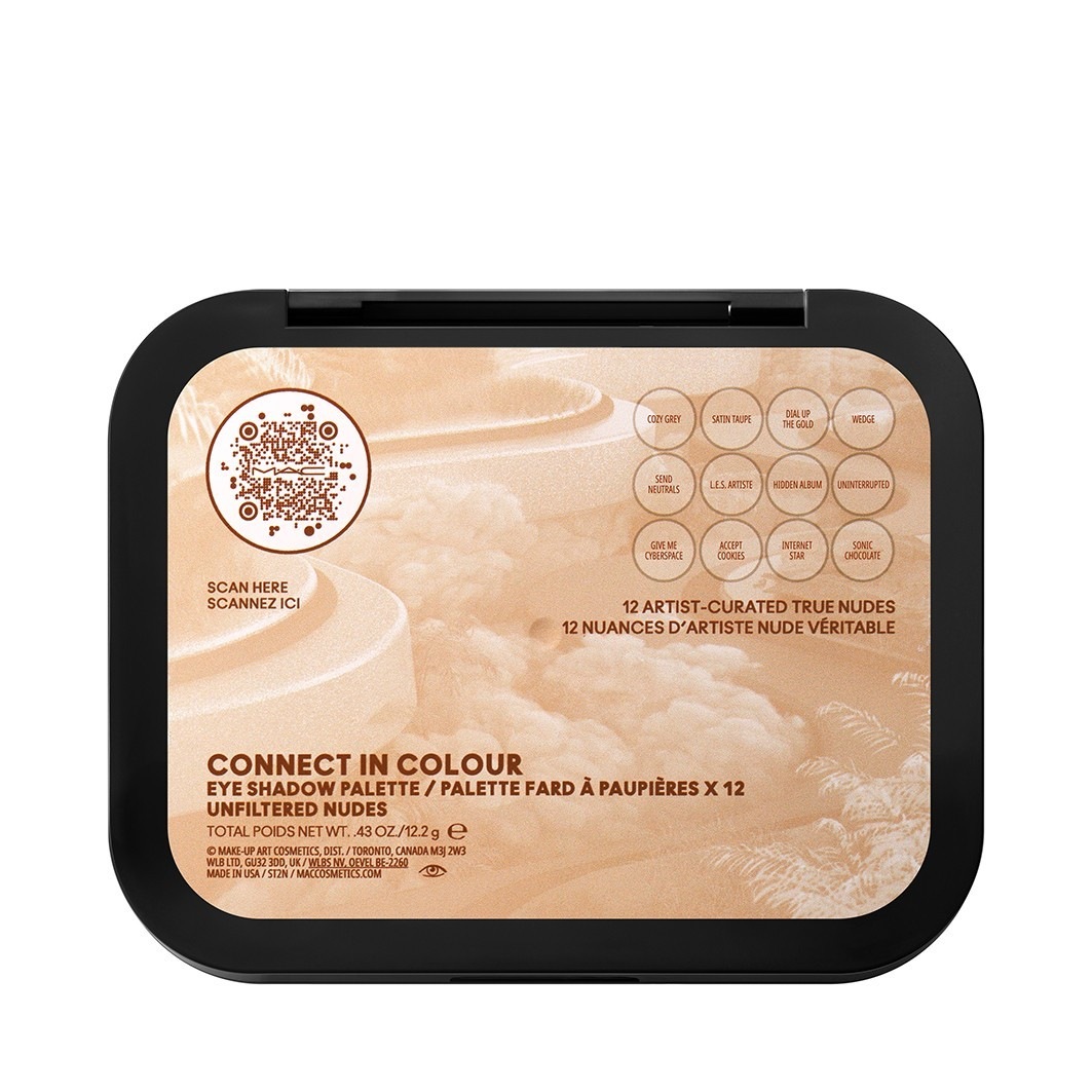 Тени для век hi-fi colour x12 palette Mac, unfiltered nudes, вес 12.2 гр. — фото 3