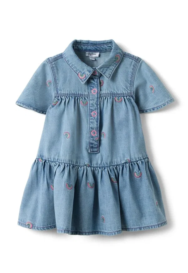 Джинсовое платье с радужными узорами Ovs, Light Blue