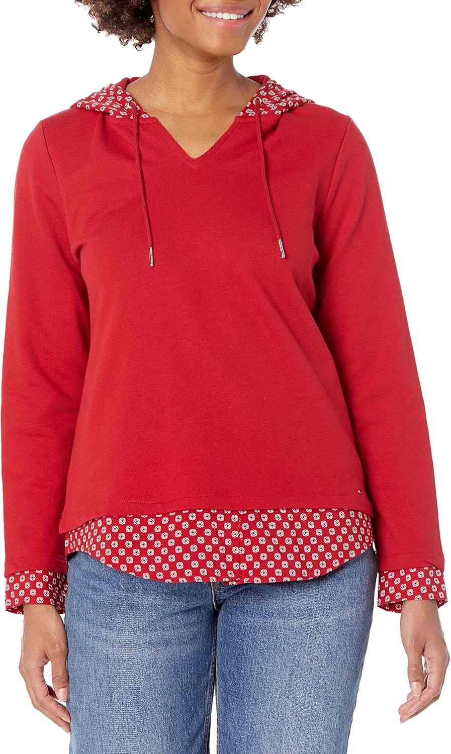 

Женская мягкая спортивная кофта Tommy Hilfiger с длинным рукавом на каждый день, Chili Pepper