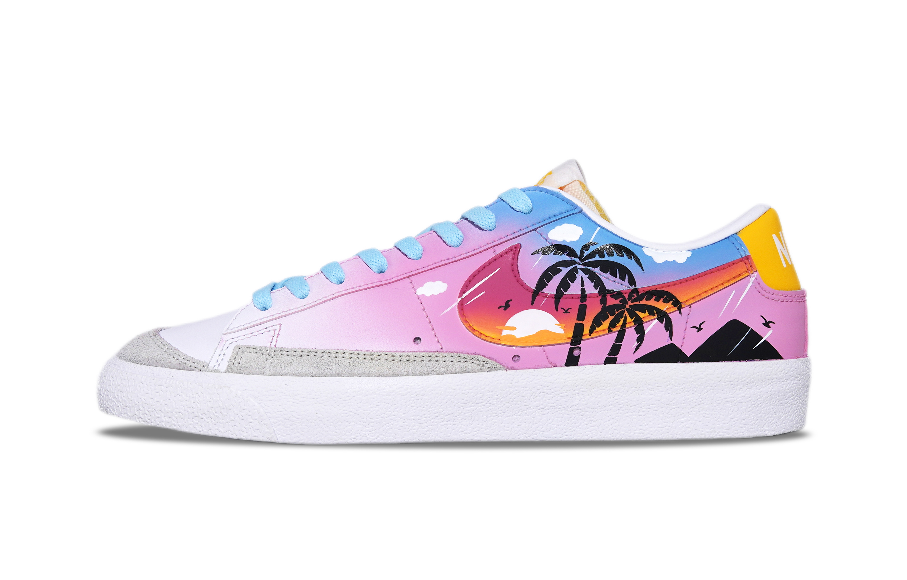 

Nike Летние кроссовки Blazer Shooting Stars Slip Resistant Balance Low Top для скейтбординга, мужские, розовые