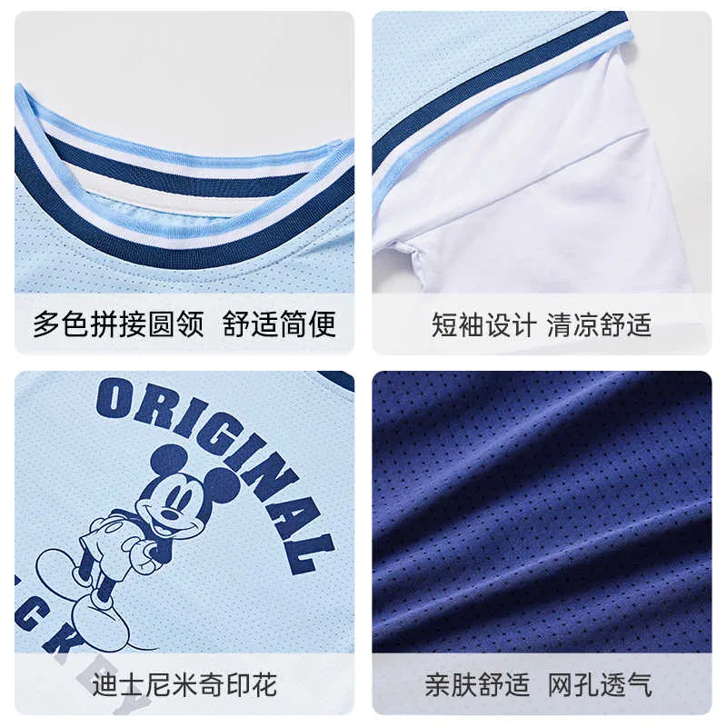 Детский спортивный костюм Casual Sportswear Mickey Series SS25, 2 предмета, на возраст 3-7 лет Disney, Navy Blue — фото 4