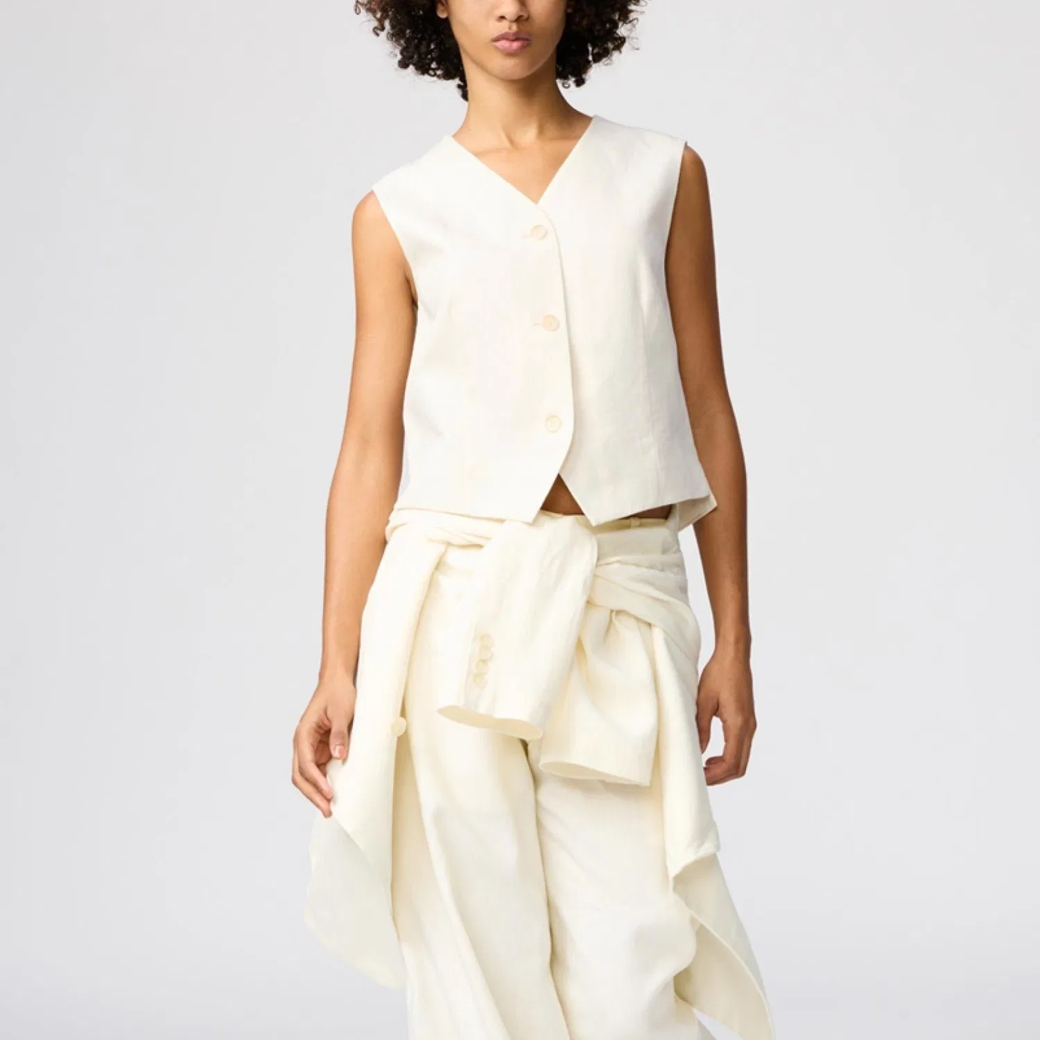 Жилет Clare Waight Keller C Collection UNIQLO слоновая кость — фото 3