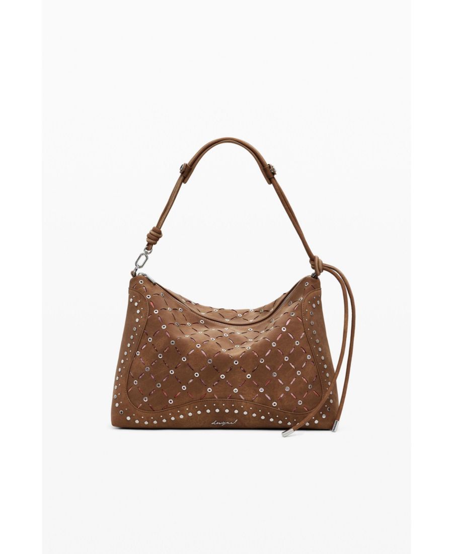 

Женская сумка среднего размера из искусственной кожи с вырезом Desigual, Camel