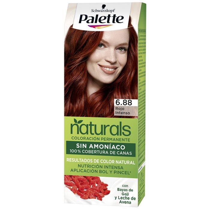 

Краска для волос Palette Naturals Coloración Permanente Sin Amoniaco Palette, 6.88 Rojo Intenso