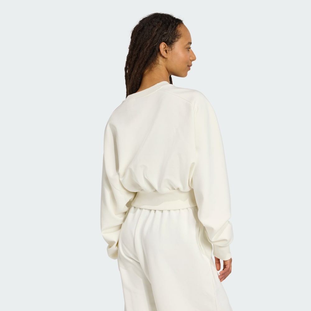 Толстовка Adidas Soft Lux Loose Sweatshirt, цвет Off White — фото 2