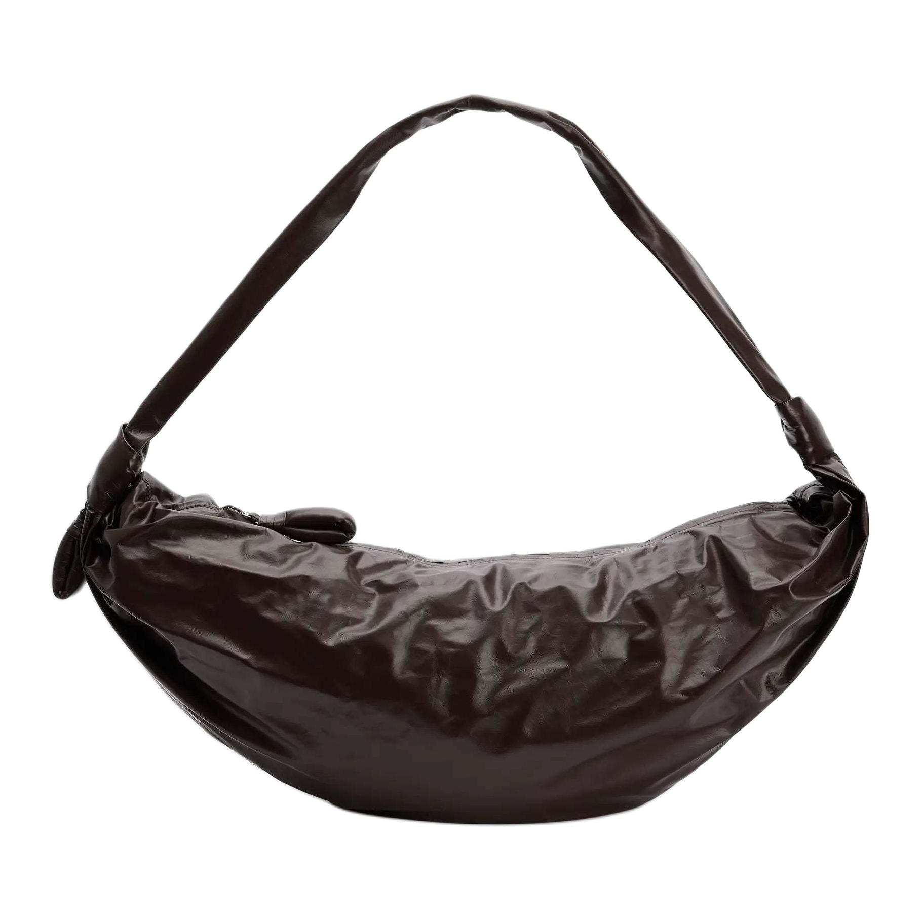 

Кожаная сумка-круассан серии Croissant, кроссбоди, через плечо, большой размер, женская, dark chocolate Lemaire