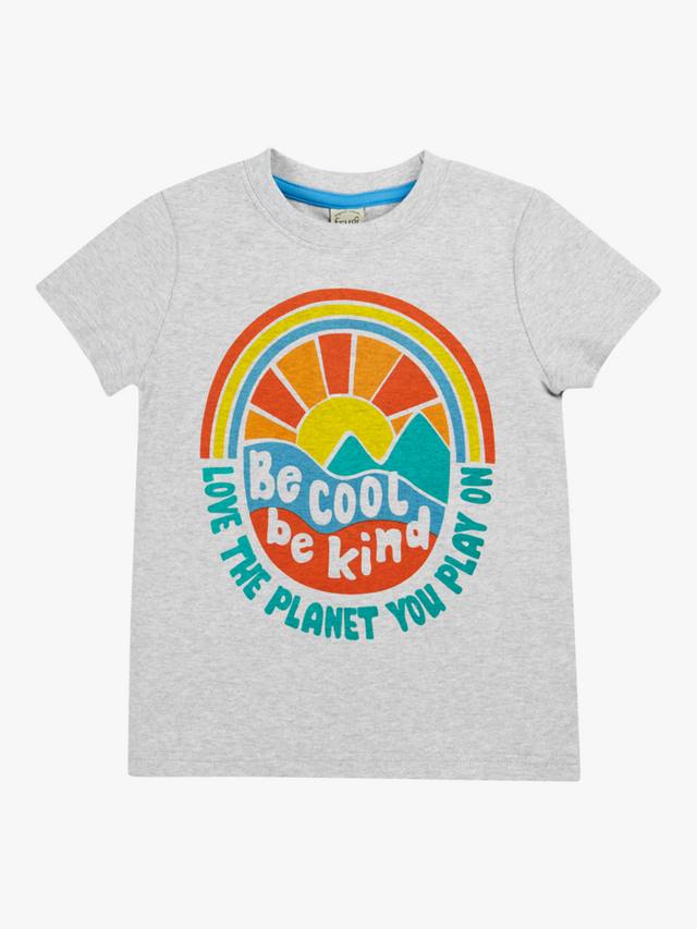 

Детская футболка Carsen из органического хлопка с принтом Frugi, Grey Marl/Multi