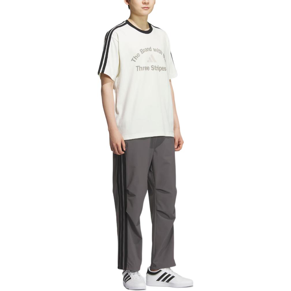 Футболка SS25 Loose Fit Adidas, белый/черный — фото 4