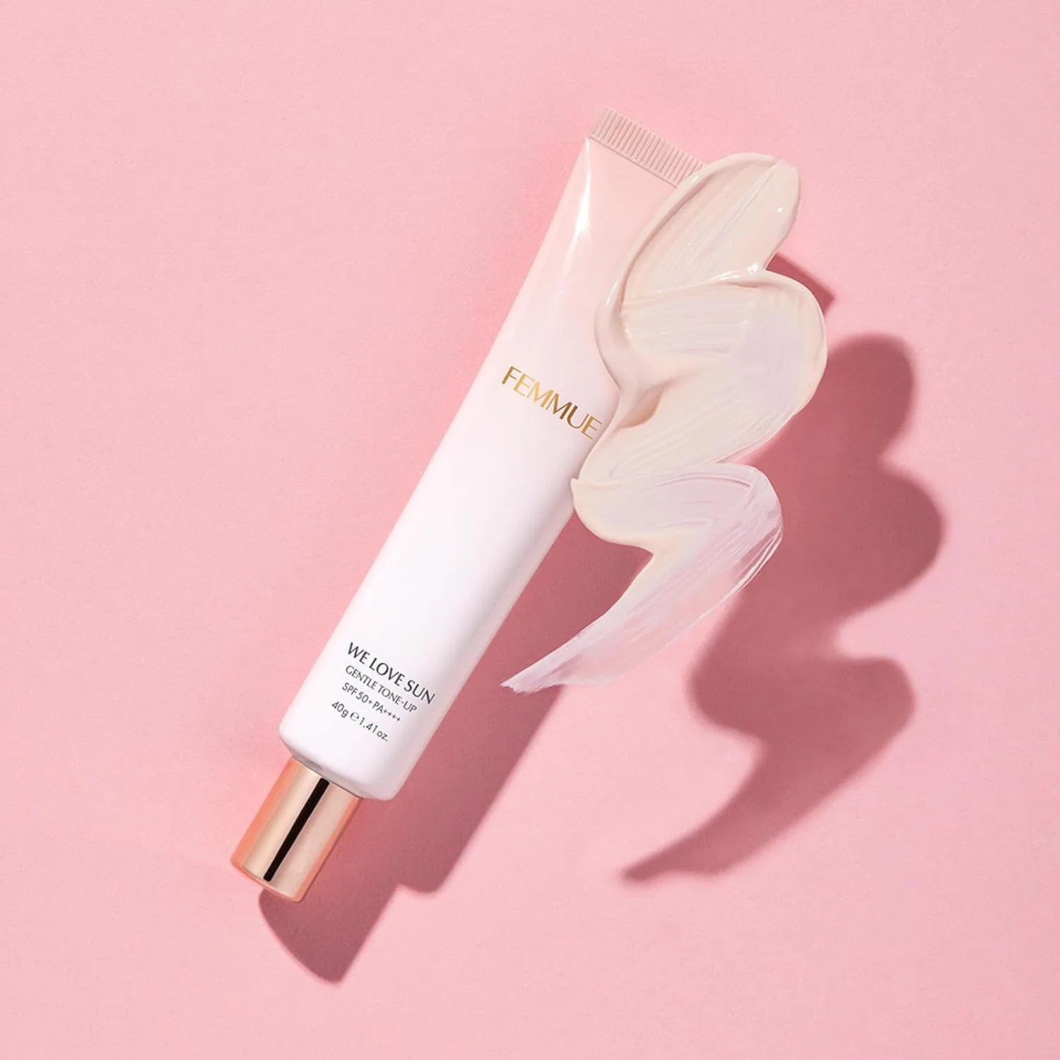 Солнцезащитный крем FE ммUE Wee Love Sun Gentle Tone Up UV Cream SPF50+ PA++++ 40 г белый Femmue — фото 2