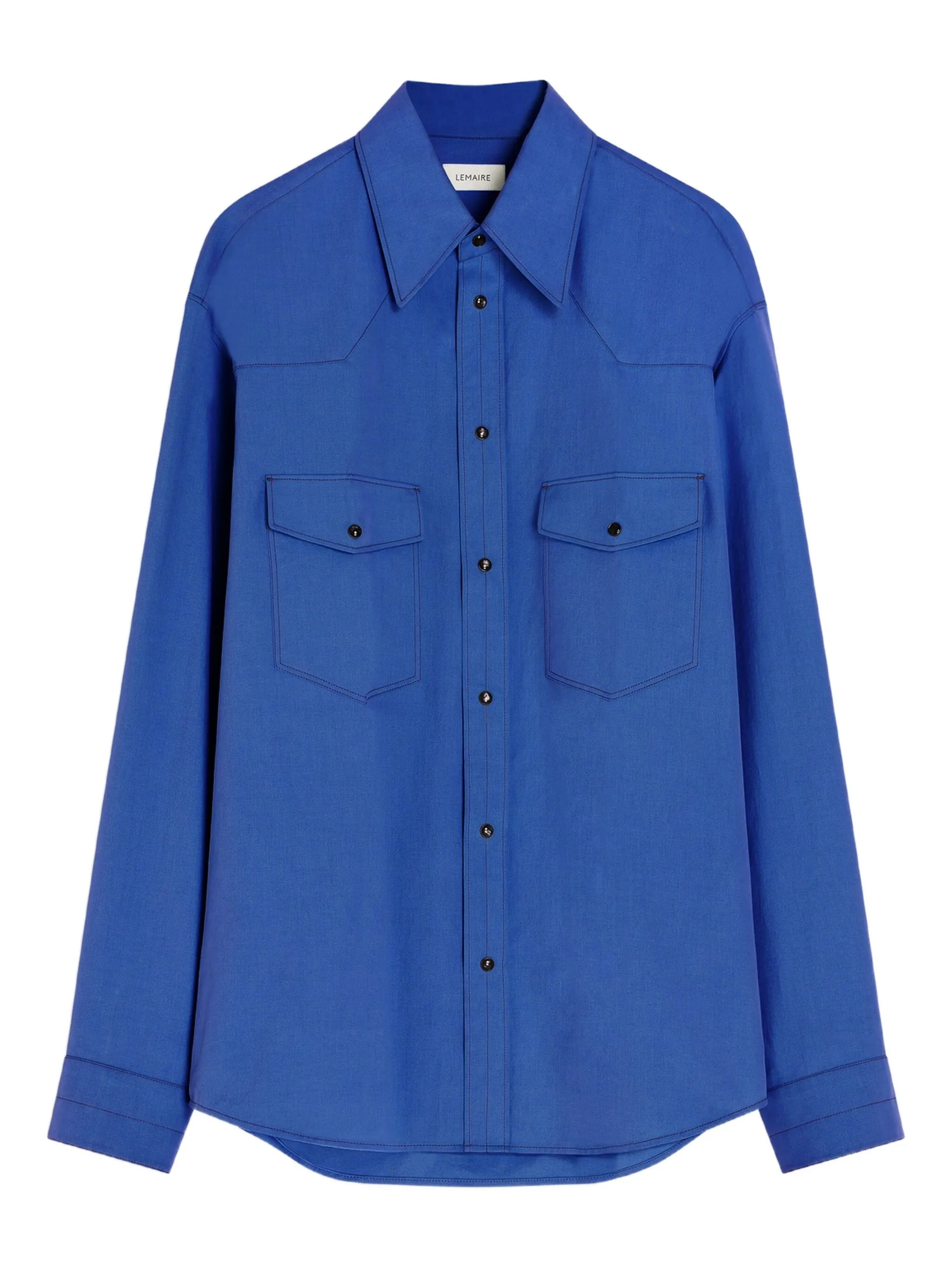 

Рубашка с нагрудными карманами Lemaire, синий