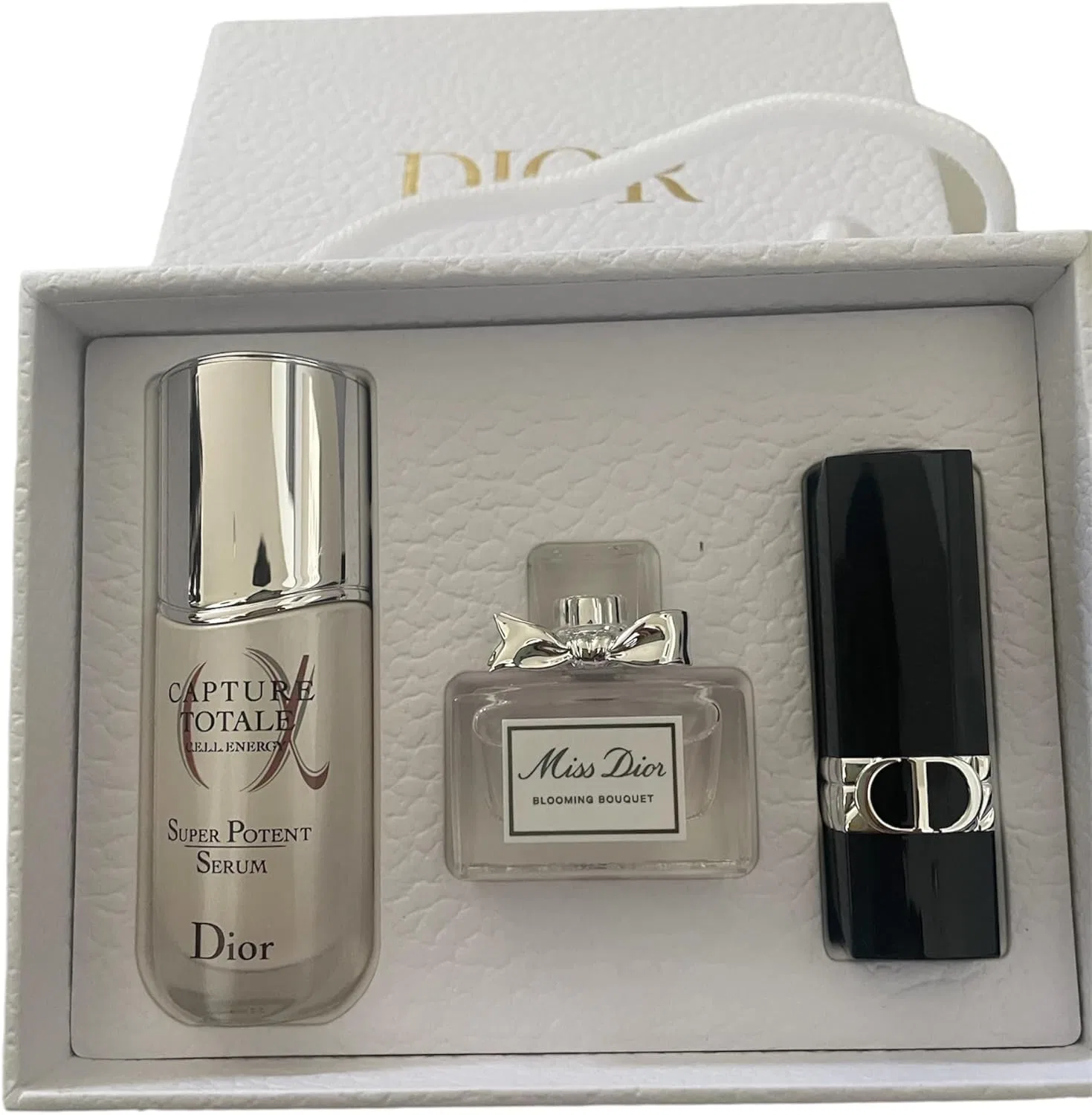 Набор для открытия Dior Discovery Kit с ароматом Miss Dior Blooming Bouquet, помадой Rouge Dior 999S и сывороткой Capture Total, 10 мл