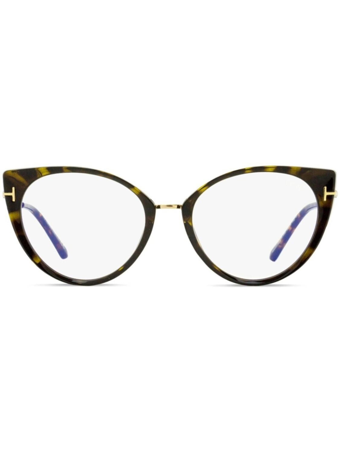 

TOM FORD Eyewear очки Blue Block в оправе 'кошачий глаз', коричневый