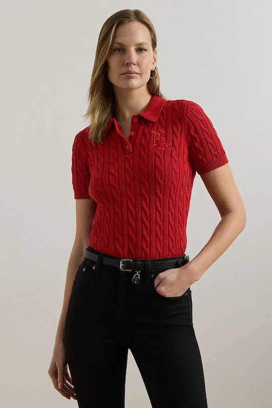 

Хлопковый свитер Lauren Ralph Lauren, красный