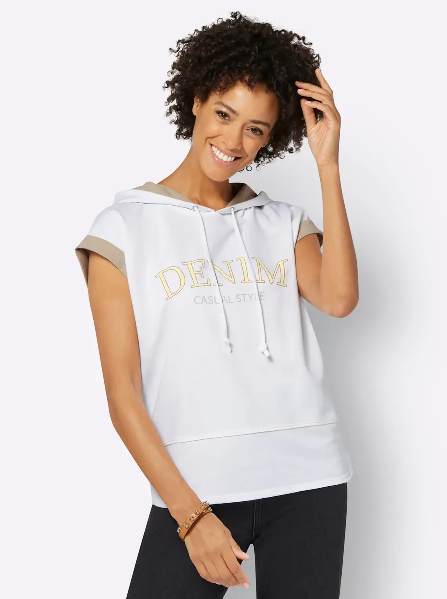 

Толстовка с капюшоном в стиле casual Casual Looks, белый