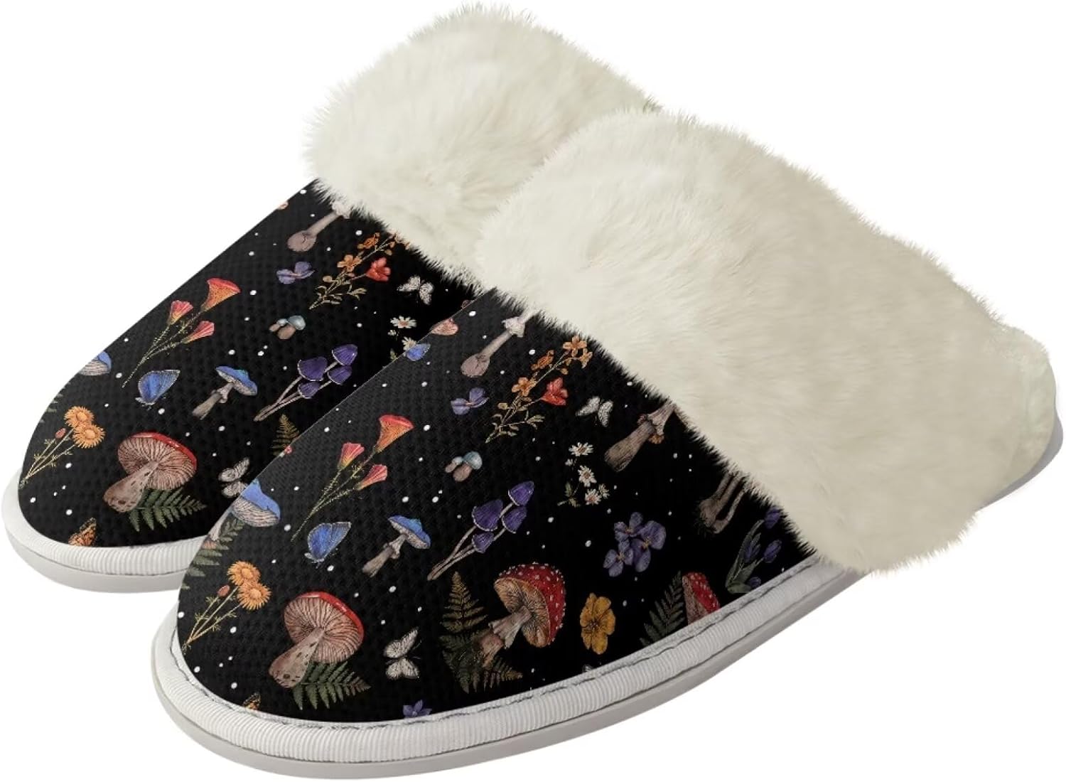 

Теплые домашние тапочки Forchrinse в виде рождественского снеговика, с мягким ворсом и эффектом памяти, для женщин и мужчин, уютные тапочки для спальни к Рождеству, Retro Mushroom