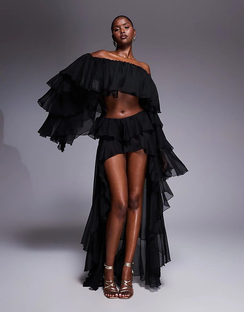 

Короткие шорты с оборками от The Dolls House Circa Rebecca, черный